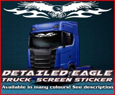 Detailed Eagle Lorry Truck Screen Sticker leyland, daf, man, scania