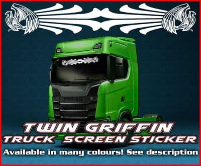 Double Griffin Lorry Truck Screen Sticker