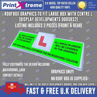 Driving Instructor Roof Box Graphics stickers decal sign Learner School CENTRE L