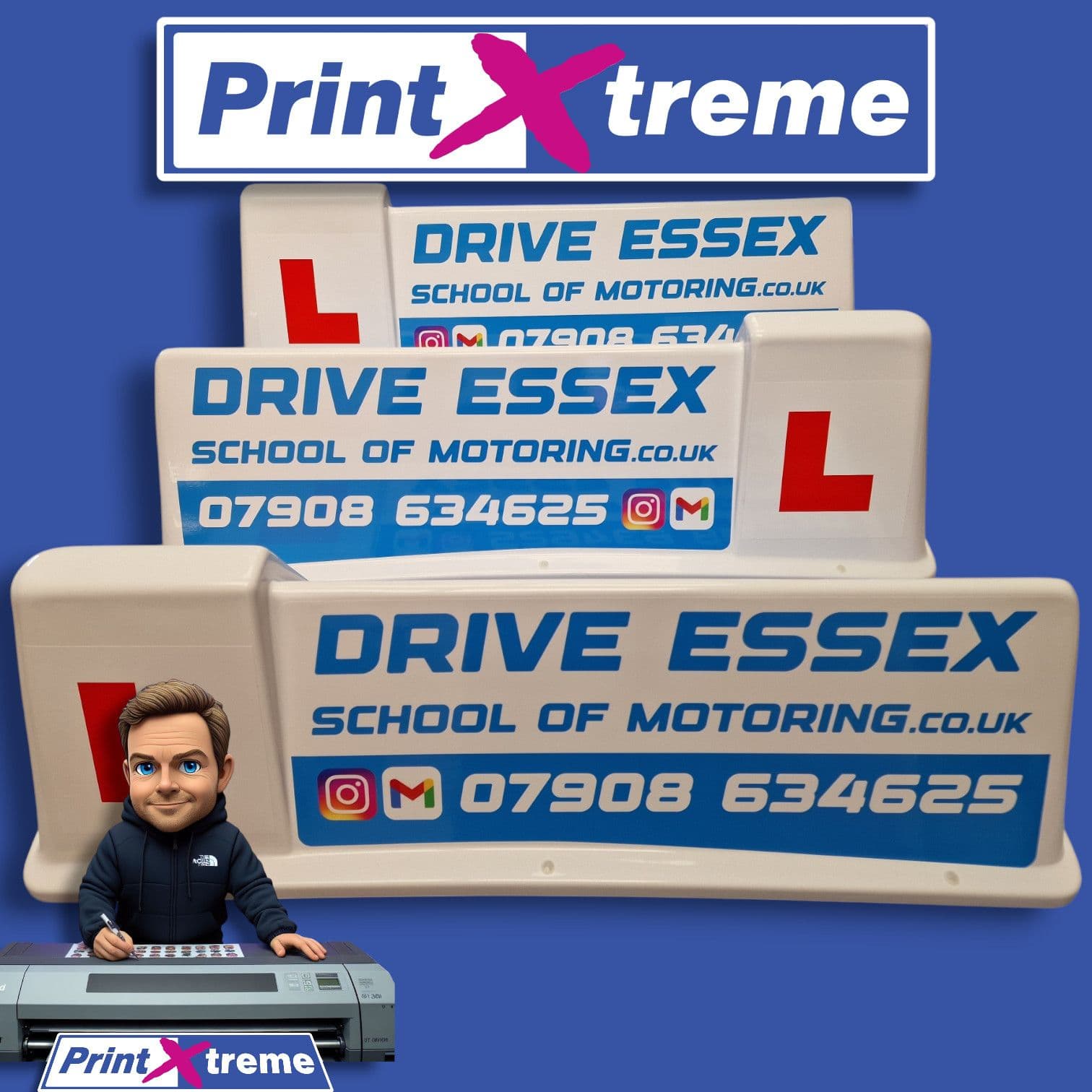 Driving Instructor Roof Box Graphics stickers decals sign Learner ...