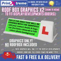 Driving Instructor Roof Box Graphics stickers to fit DDDSRS1 ONLY decals Printed sign Learner School