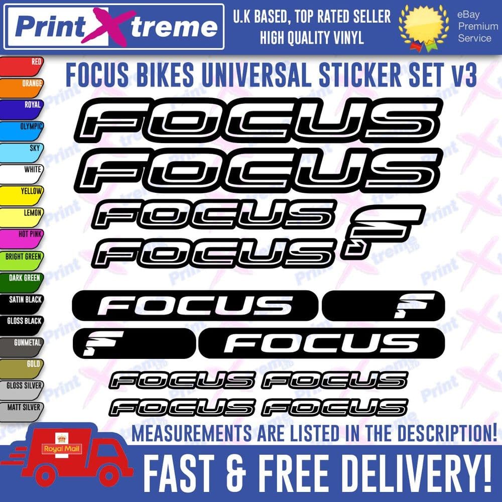 FOCUS BIKES Decal Stickers BMX MOUNTAIN MTB Vinyl Cycling Cycle High ...