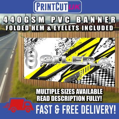 GILERA  PVC BANNER SIGN SIGNS Indoor Outdoor workshop shed garage  motorcycle racing RUNNER DNA Y