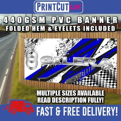 GILERA  PVC BANNER SIGN SIGNS Indoor Outdoor workshop shed garage  motorcycle racing RUNNER DNA B