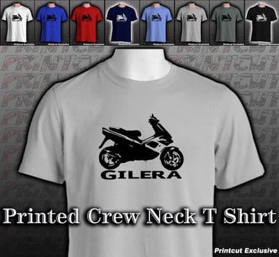 Gilera Runner Crew Neck T Shirt BNWOT Red White Royal Navy Black Grey S M L XL