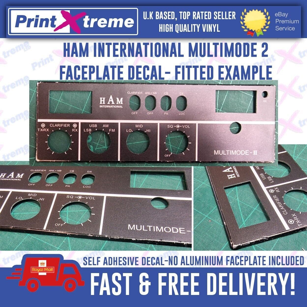 HAM INTERNATIONAL MULTIMODE 2 MM2 cb radio faceplate Decal Sticker bezel