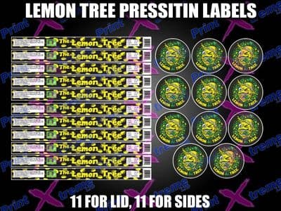 Lemon Tree Cali pressitin tuna Tin Labels Stickers RX Medical HQ
