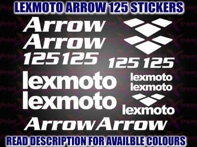 Lexmoto ARROW Scooter Stickers / Decal Set *ALL COLOURS AVAILABLE*