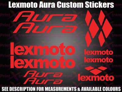 Lexmoto AURA Scooter Stickers / Decal Set *ALL COLOURS AVAILABLE*