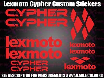 Lexmoto CYPHER Scooter Stickers / Decal Set *ALL COLOURS AVAILABLE*