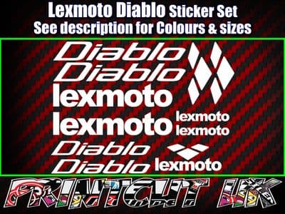 Lexmoto DIABLO Scooter Stickers / Decal Set *ALL COLOURS AVAILABLE*