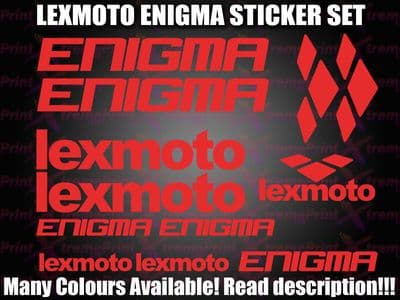 Lexmoto ENIGMA Scooter Stickers / Decal Set *ALL COLOURS AVAILABLE*