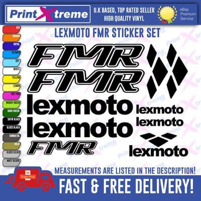 Lexmoto FMR FM-R Scooter Stickers / Decal Set *ALL COLOURS AVAILABLE*