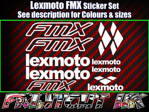 Lexmoto FMX FM-X Scooter Stickers / Decal Set ALL COLOURS AVAILABLE