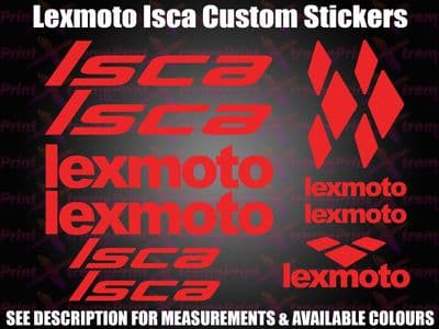 Lexmoto ISCA Scooter Stickers / Decal Set *ALL COLOURS AVAILABLE*