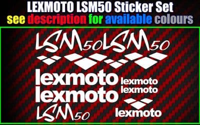 Lexmoto LSM50 LSM-50 Scooter Stickers / Decal Set *ALL COLOURS AVAILABLE*