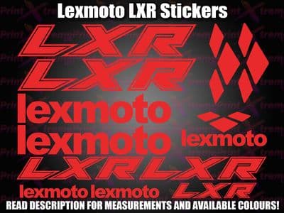 Lexmoto LXR Scooter Stickers / Decal Set *ALL COLOURS AVAILABLE*