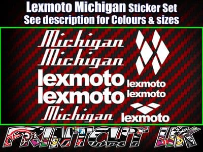 Lexmoto MICHIGAN  Scooter Stickers / Decal Set *ALL COLOURS AVAILABLE*
