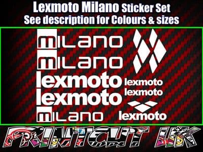 Lexmoto MILANO Scooter Stickers / Decal Set *ALL COLOURS AVAILABLE*