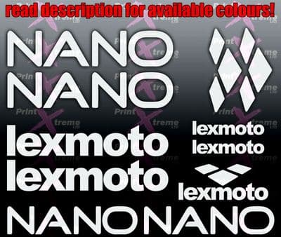 Lexmoto NANO Scooter Stickers / Decal Set *ALL COLOURS AVAILABLE*