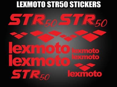 Lexmoto STR50 STR-50 Scooter Stickers / Decal Set *ALL COLOURS AVAILABLE*