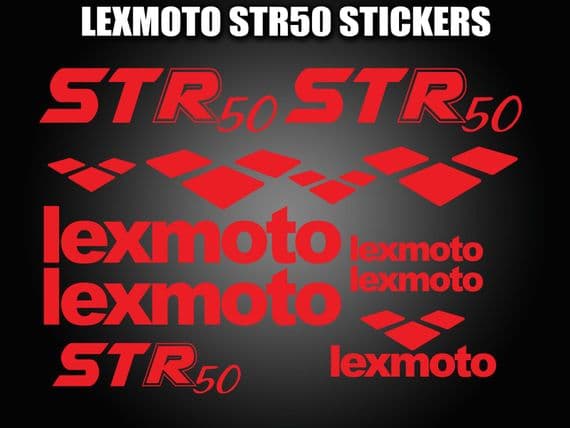 Lexmoto STR50 STR-50 Scooter Stickers / Decal Set *ALL COLOURS AVAILABLE*