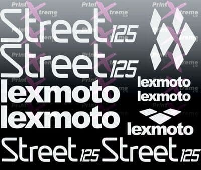 Lexmoto STREET 125 Scooter Stickers / Decal Set *ALL COLOURS AVAILABLE*