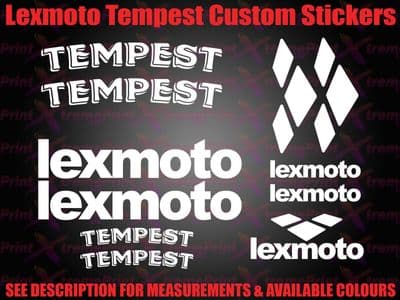 Lexmoto TEMPEST Scooter Stickers / Decal Set *ALL COLOURS AVAILABLE*