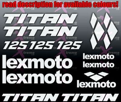 Lexmoto TITAN Scooter Stickers / Decal Set *ALL COLOURS AVAILABLE*
