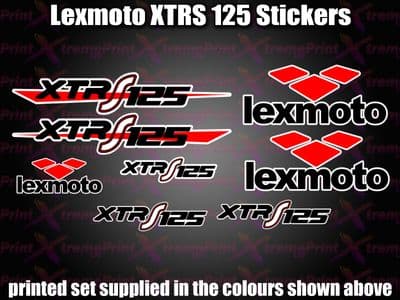Lexmoto XTRS 125 Scooter Stickers / Decal Set colours as shown in image