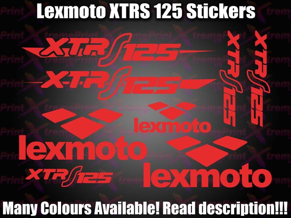 Lexmoto XTRS125 XTR-S Scooter Stickers / Decal Set ALL COLOURS AVAILABLE