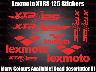 Lexmoto XTRS125 XTR-S Scooter Stickers / Decal Set *ALL COLOURS AVAILABLE*