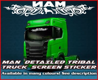MAN tribal Lorry Truck Screen Sticker