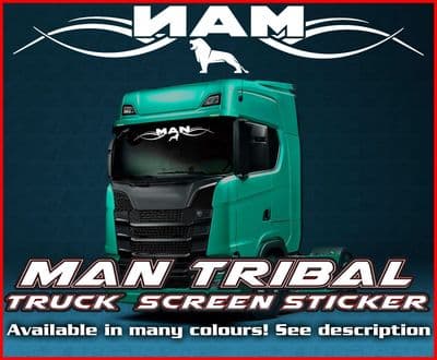 MAN Tribal Style Lorry Truck Screen Sticker