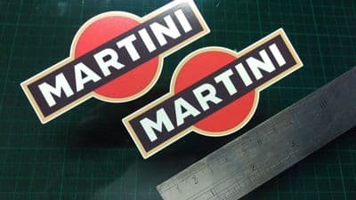 Martini Sticker Decal x2 Vinyl -car, bike, laptop, Scooter,
