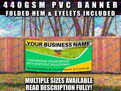 PERSONALISED GARDEN MAINTENANCE GARDENER BUSINESS BANNER SIGN SIGNS Outdoor PVC