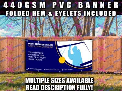 PERSONALISED GLAZING GLAZIER WINDOW UPVC BUSINESS BANNER SIGN SIGNS Outdoor PVC