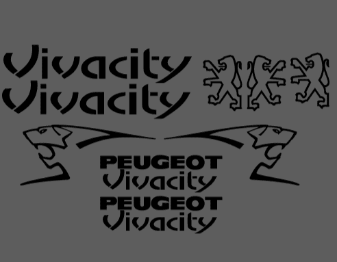 Autocollants PEUGEOT Pour Vélo - Stickers Bike PEUG301 - Fabrication Française