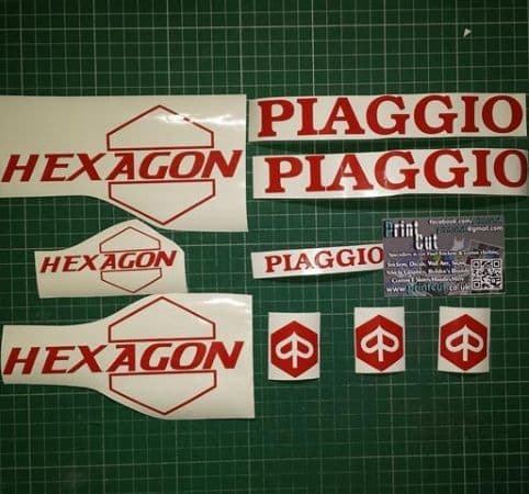 Piaggio Hexagon Decals/Stickers