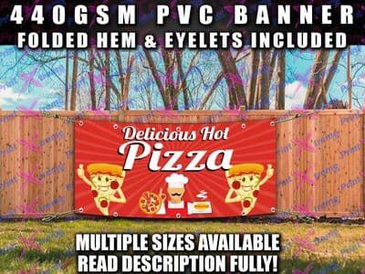 PIZZA BANNER SIGN SIGNS Outdoor CAFE SHOP RESTAURANT TAKEAWAY DELIVERY PVC
