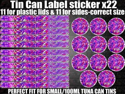 PURPLE SLUSH Cali pressitin tuna Tin Labels Stickers RX Medical HQ