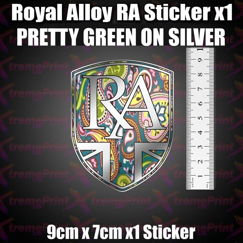 Royal Alloy RA Badge Printed Decal Sticker vinyl GT125 GT200 GP125 ...