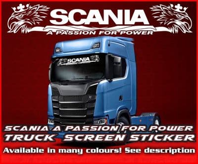 Scania-Passion for Power Lorry Truck Screen Sticker