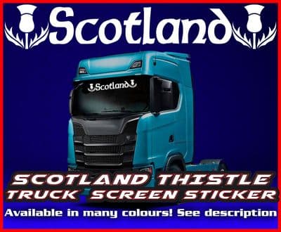 Scotland Scottish Thistle Lorry Truck Screen Sticker Leyland, Man, Daf, Scania