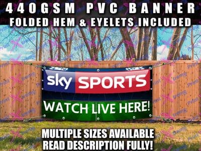 SKY SPORTS WATCH LIVE HERE PUB BAR BANNER SIGN SIGNS Indoor Outdoor PVC