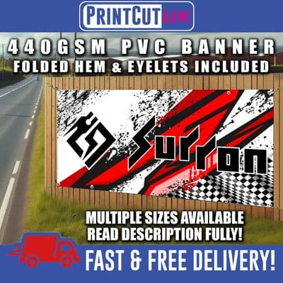 SURRON PVC BANNER SIGN SIGNS Indoor Outdoor workshop shed mechanic garage motorcycle E-BIKE