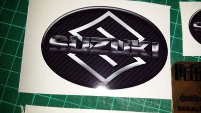 Suzuki Carbon Effect Tank Decals stickers  x4 srad gsxr bandit sv