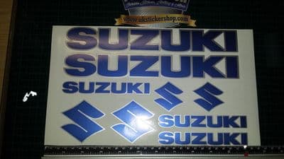 SUZUKI DECALS/ STICKERS BLUE & SILVER GSX VSTROM BANDIT GSF DR DL VZ AN AY SFV