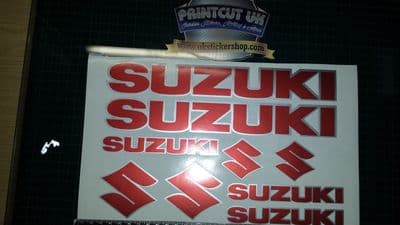 SUZUKI DECALS/ STICKERS RED & SILVER GSX VSTROM BANDIT GSF DR DL VZ AN AY SFV