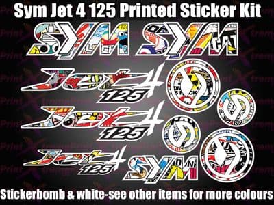 Sym Jet 4 125 Decals/Stickers Decals/Stickers, Sticker bomb Stickerbomb